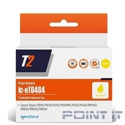 T2 C13T048440 Картридж (IC-ET0484) для Epson Stylus Photo R200/R300/RX500/RX600, желтый, с чипом