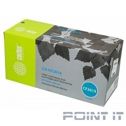 CF361X Тонер Картридж Cactus CS-CF361X для HP CLJ M552dn/M553dn (9500стр.), голубой