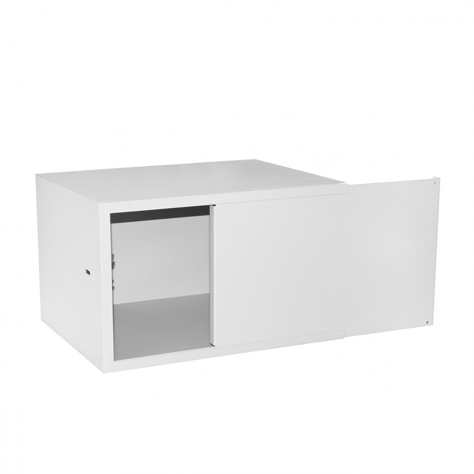 Антивандальный Шкаф 9U пенального типа, (Ш*Г*В 520*400*410мм) 19 направляющие, передняя дверь металл, замок, серый Netko M