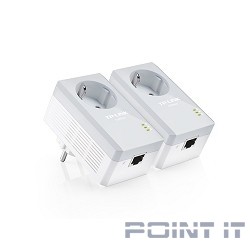 TP-Link TL-PA4010P KIT AV600 Комплект адаптеров Powerline со встроенной розеткой