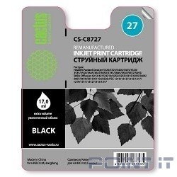 CACTUS C8727HE Картридж №27 (черный) для HP DeskJet 3320/3325/3420/3425/3520/3535/3550/3645/3647/3650/3745/3845/5650/5652/5655/5850; OfficeJet 4212/4215/421