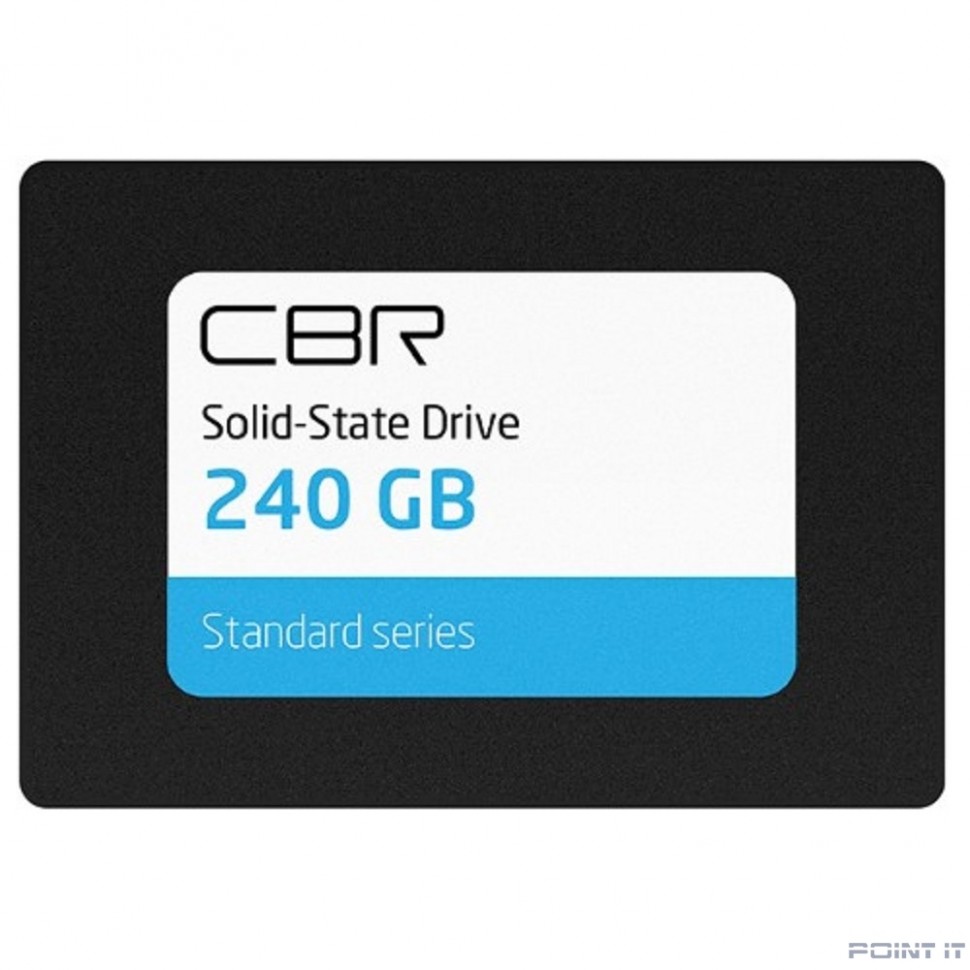 CBR SSD-240GB-2.5-ST21, Внутренний SSD-накопитель, серия "Standard", 240 GB, 2.5", SATA III 6 Gbit/s, Phison PS3111-S11, 3D TLC NAND, R/W speed up to 550/490 MB/s, TBW (TB) 200