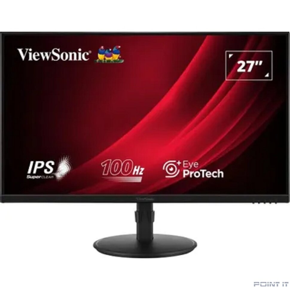 Монитор LCD ViewSonic 27" VA2708-HDJ черный {IPS 1920x1080 100Hz 250cd D-Sub HDMI DisplayPort HAS Pivot In}