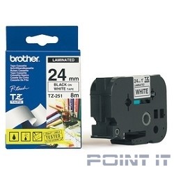Brother TZE-251 Картридж с лентой (P-Touch, 24мм, Черный на белом)